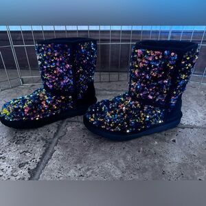 UGG Kids Boots with Multicolor Sequins